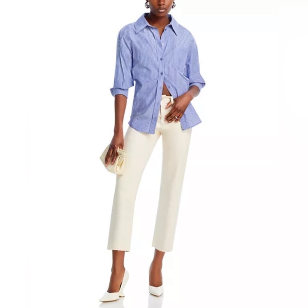NWT L'AGENCE Eanda Cropped High Rise Wide Leg Jeans